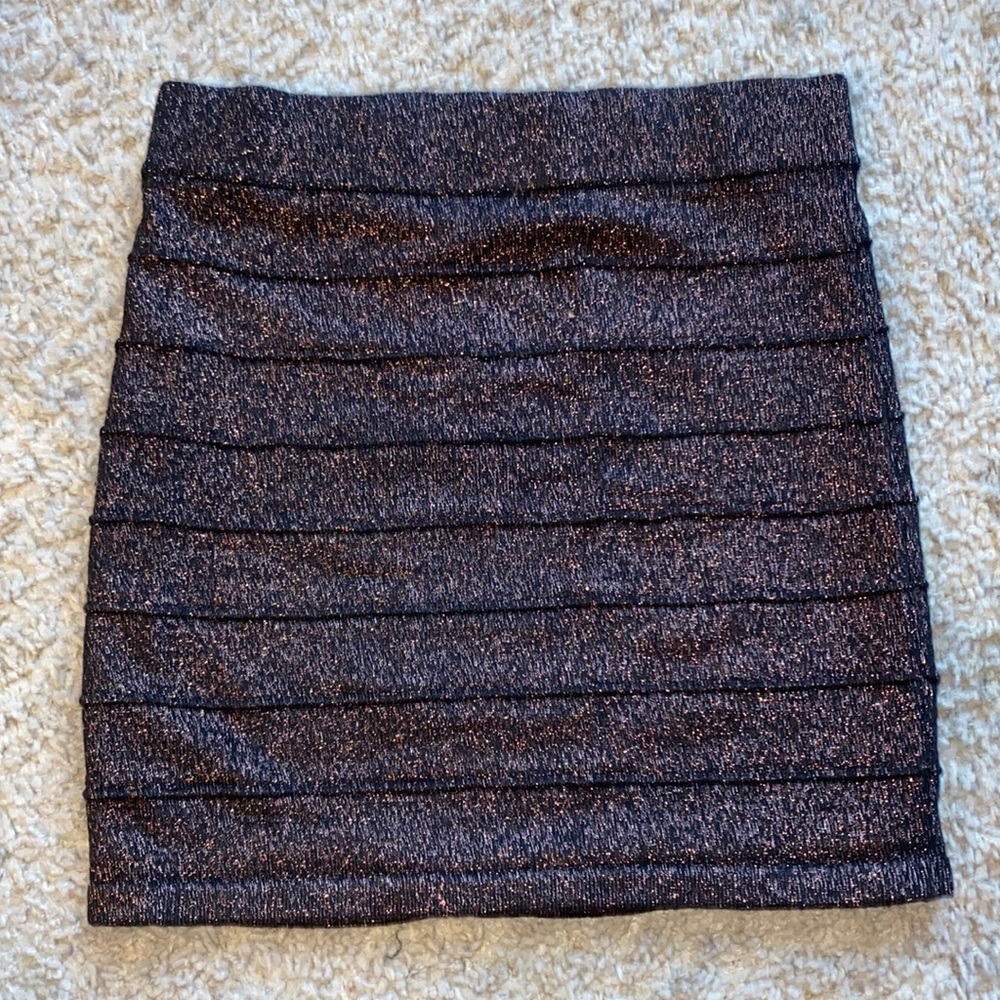 Black & pink sparkled pencil skirt Charlotte Russe XS